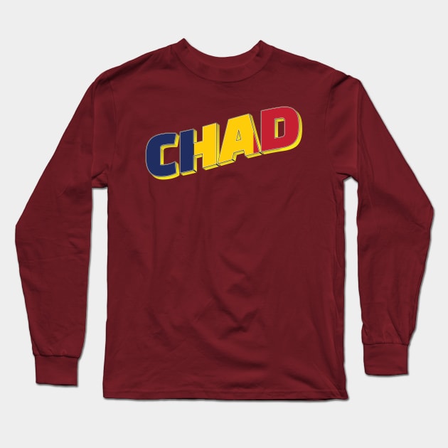 Chad Vintage style retro souvenir Long Sleeve T-Shirt by DesignerPropo